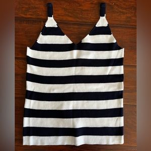 Loft Double V Ribbed Tank striped